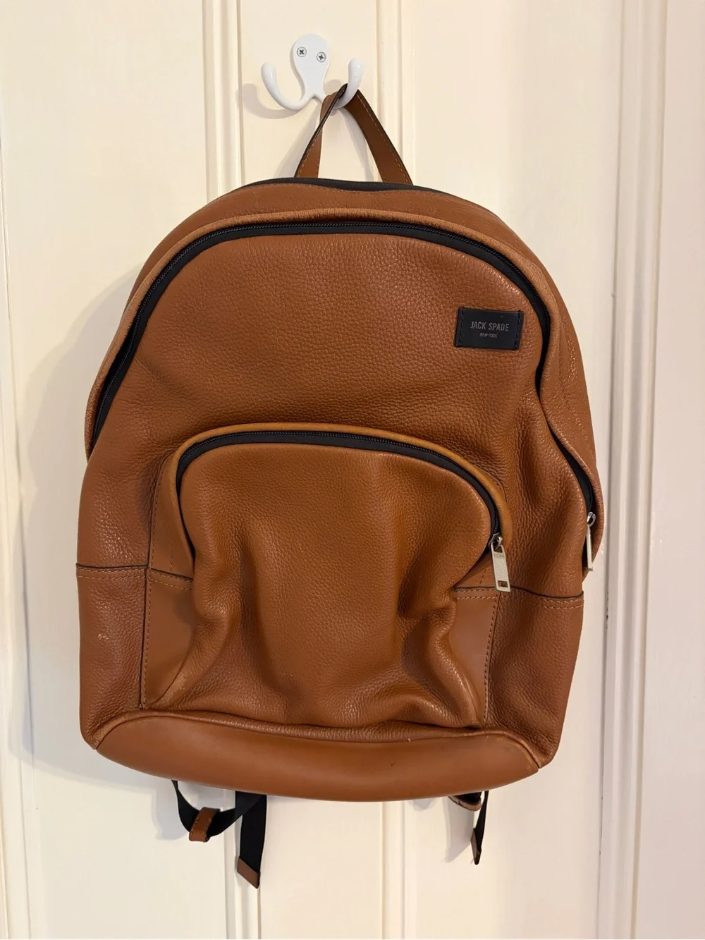 Jack Spade Men's Tan Leather Backpack *See Description